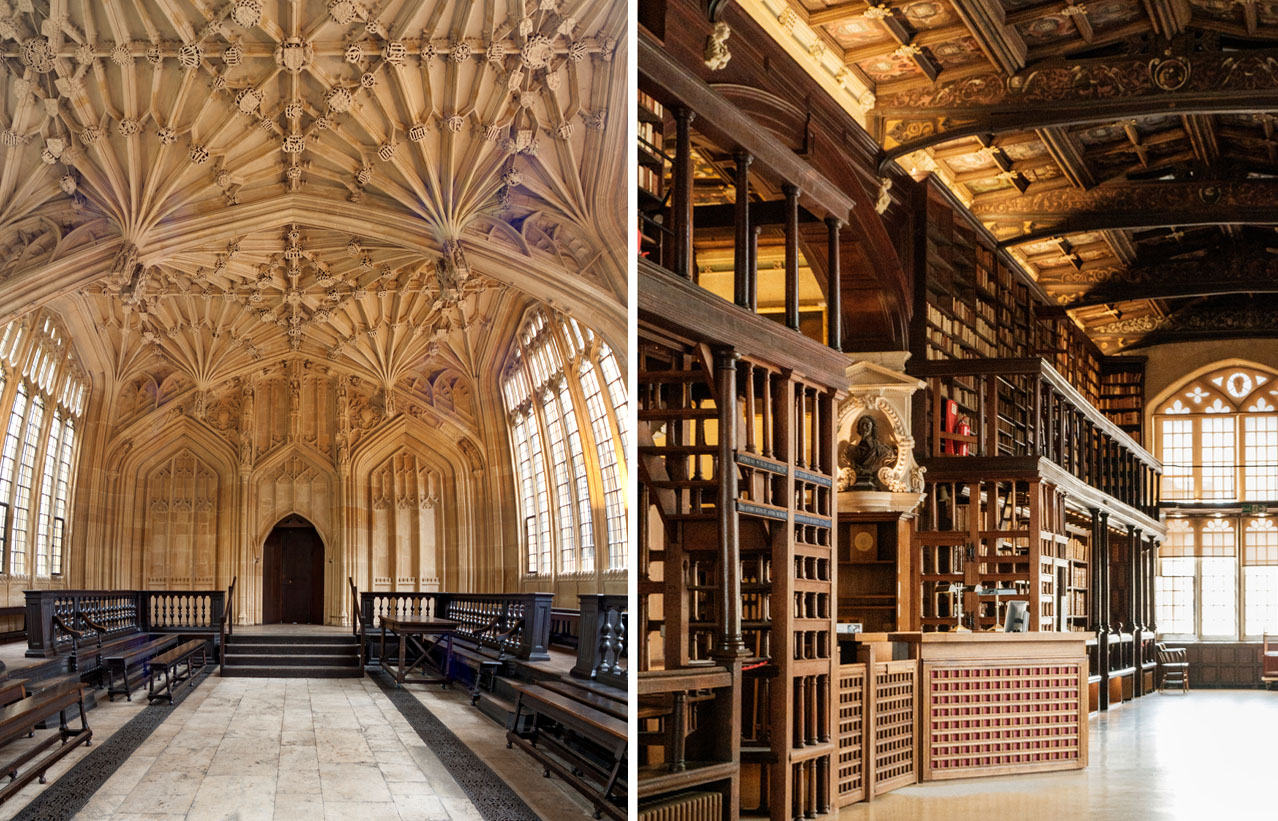 Historisk vandring i Oxford og Bodleian-biblioteket